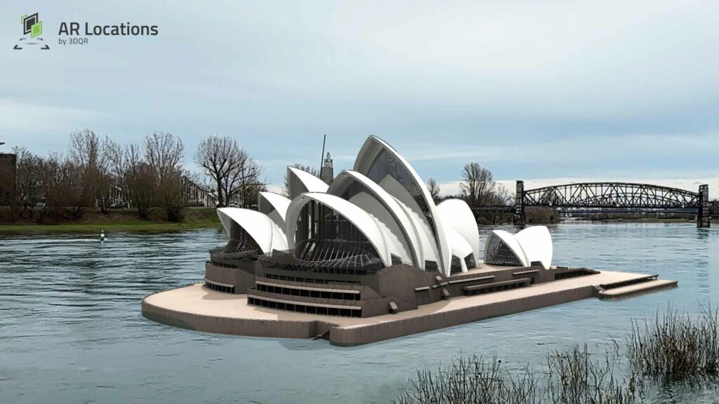 Die Oper von Sydney als Teil einer digitalen AR-Locations Ausstellung