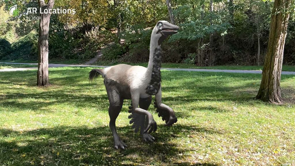 Gallimimus in Augmented Reality